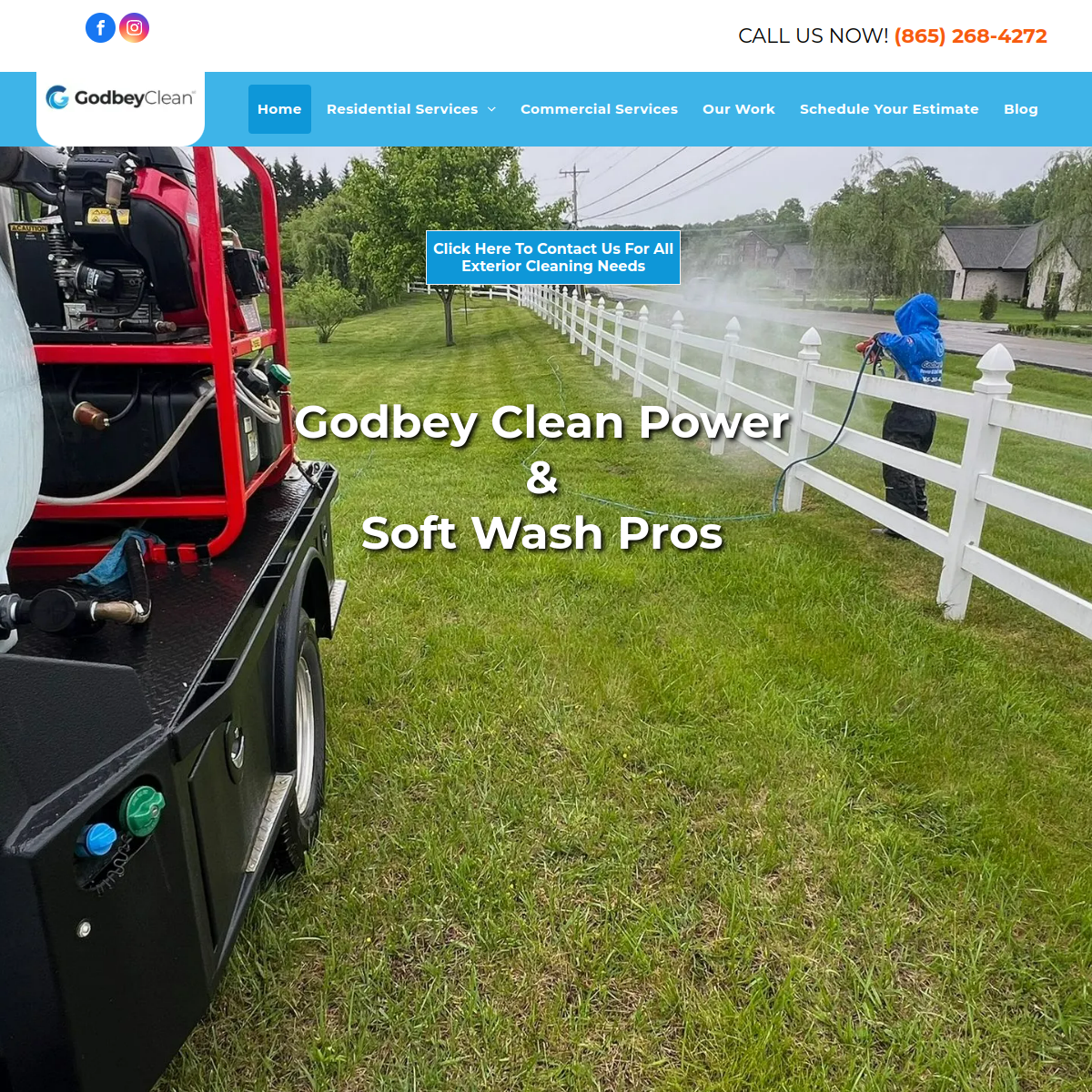 Screenshot of the Godbey Clean LLC website