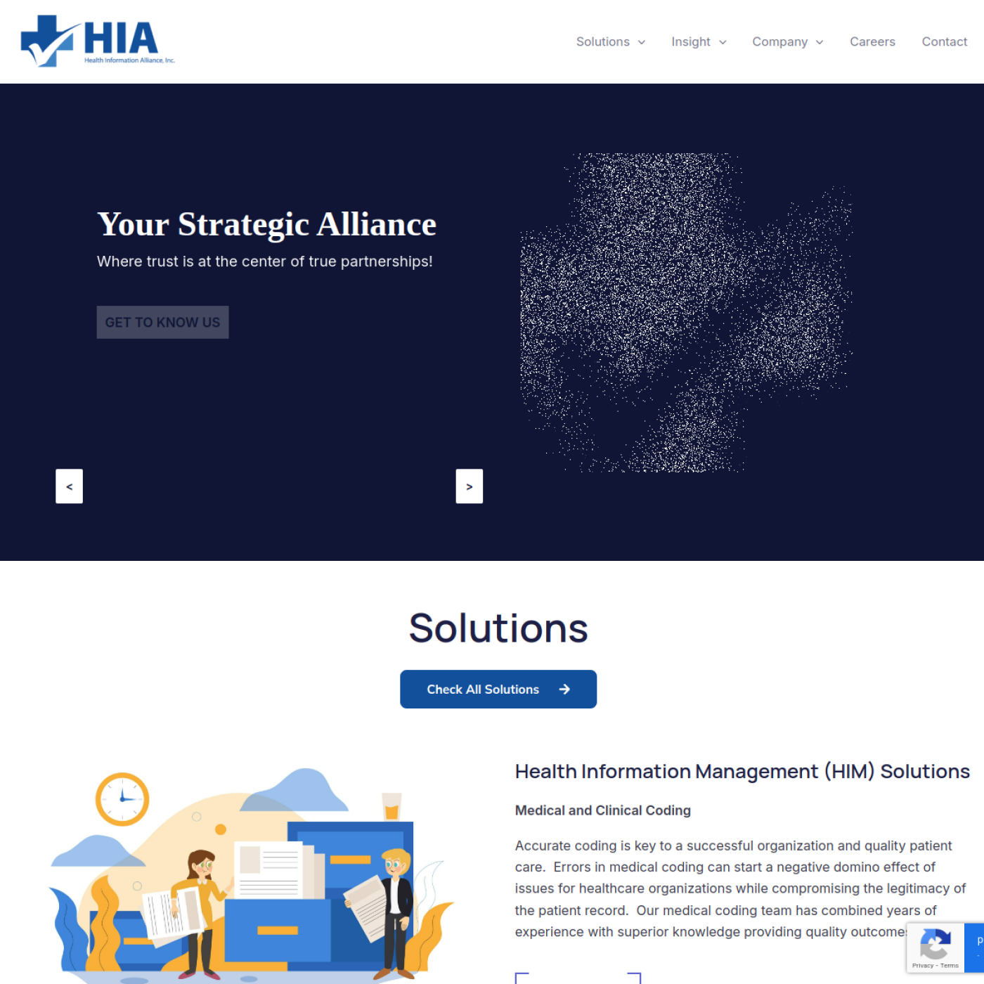 Health Information Alliance website screenshot