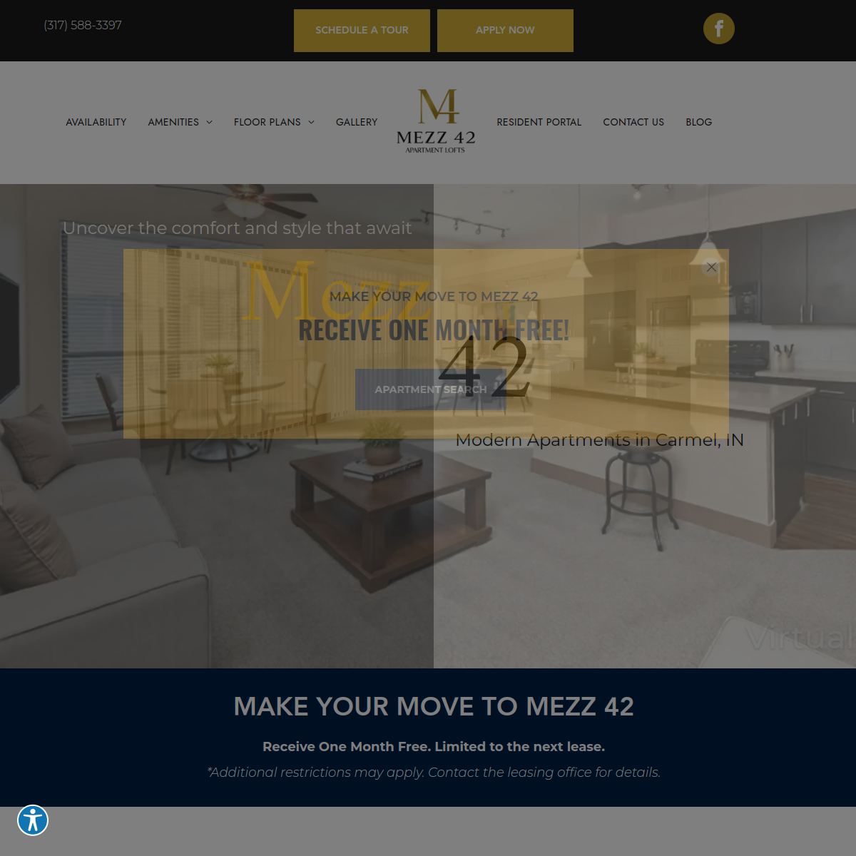 Screenshot of the Mezz 44 website