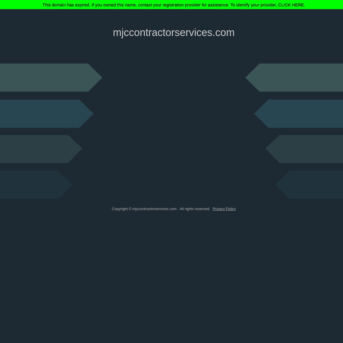 Screenshot of the MJC Contractor Services website