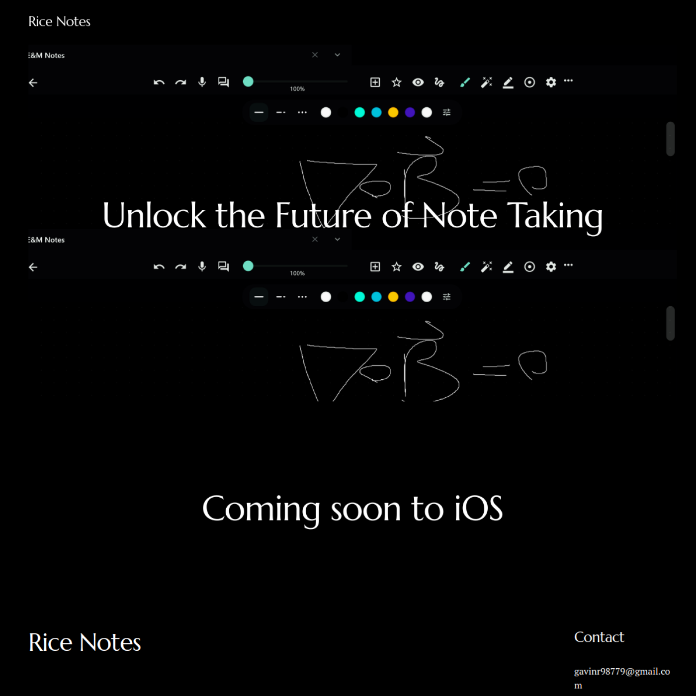 RiceNotes - Productivity / Web project screenshot