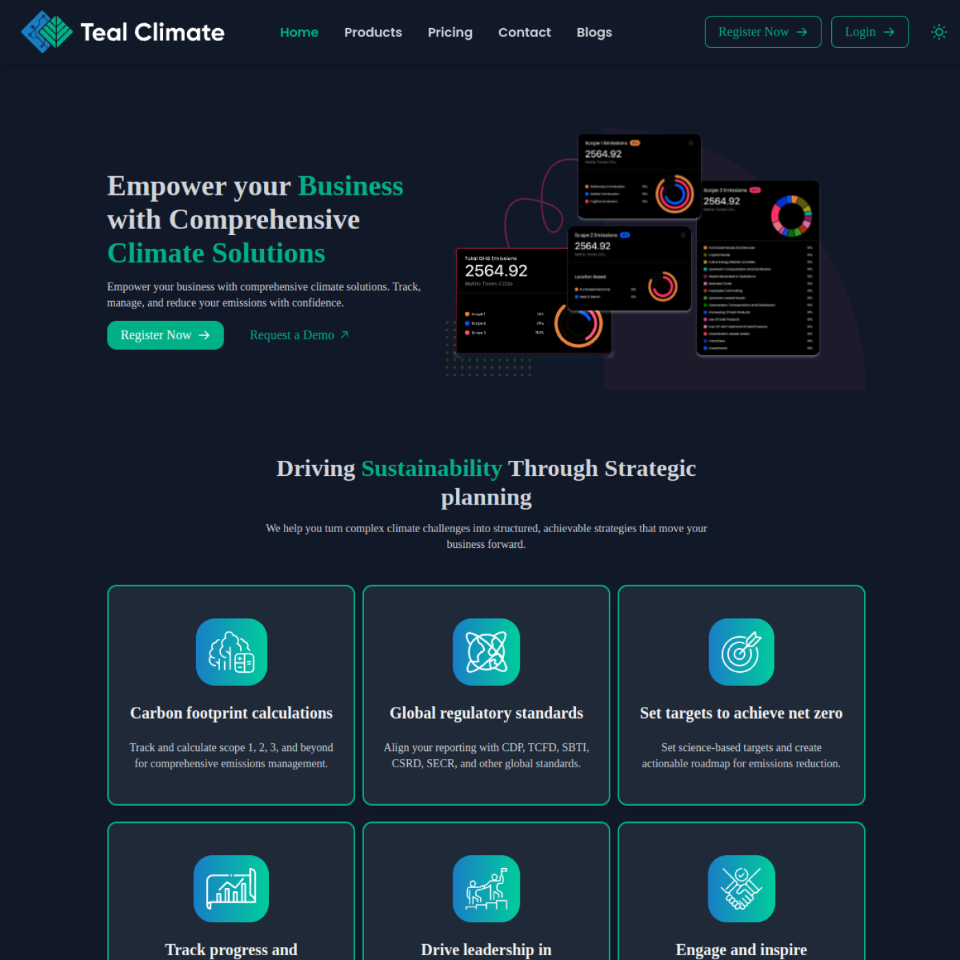 Teal Climate - Climate / Mobile project screenshot