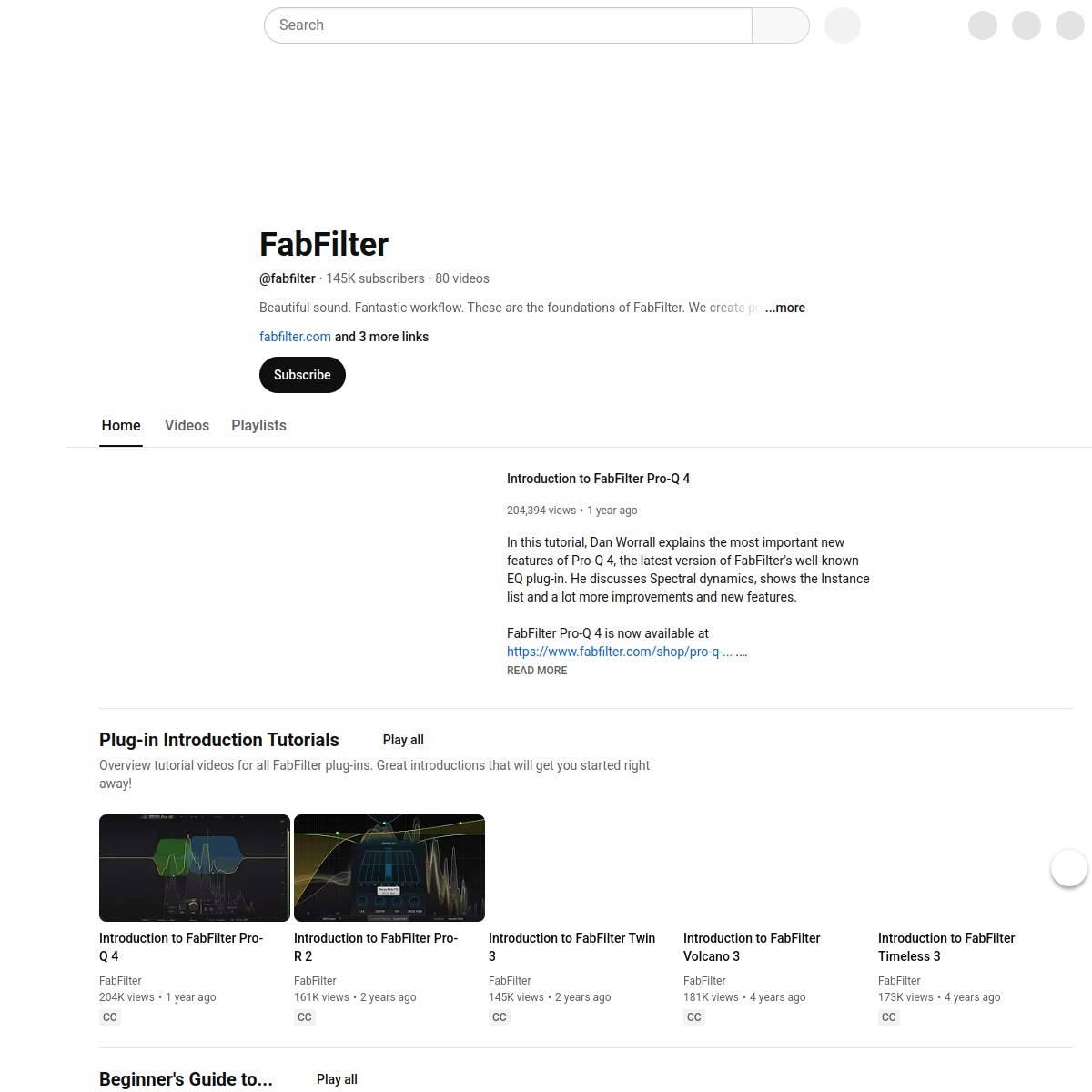 FabFilter YouTube