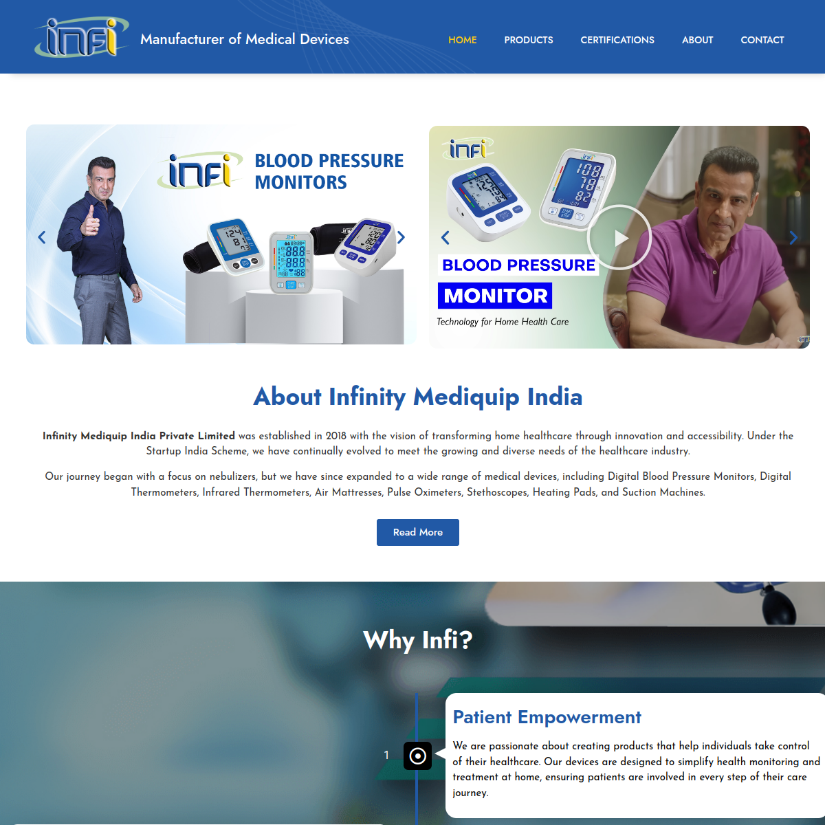 Infi Healthcare screen 1