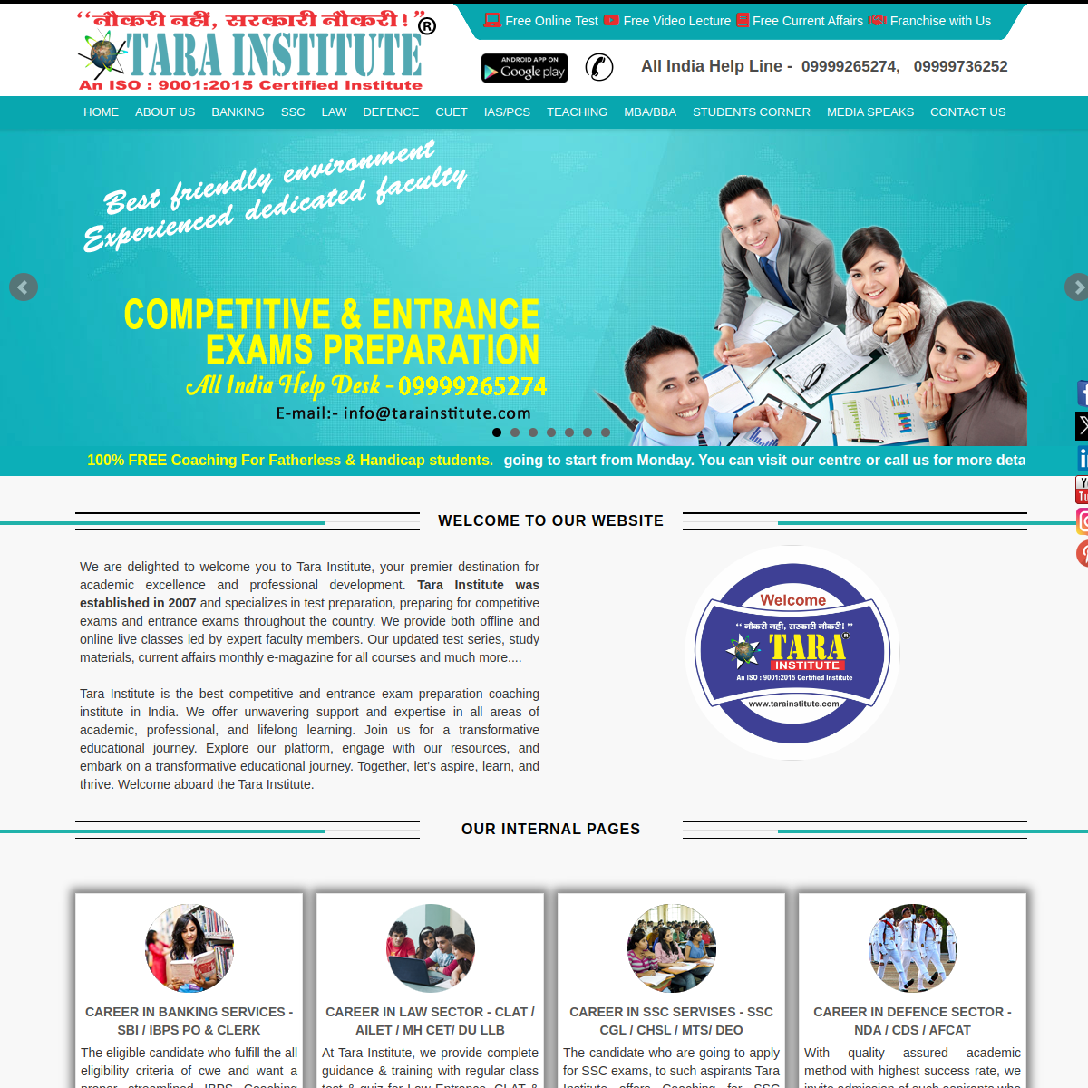 Tara Institute screen 1