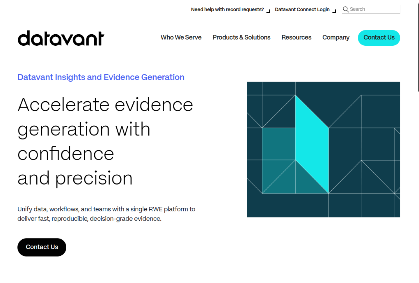 Screenshot of the official Aetion Evidence Platform product page