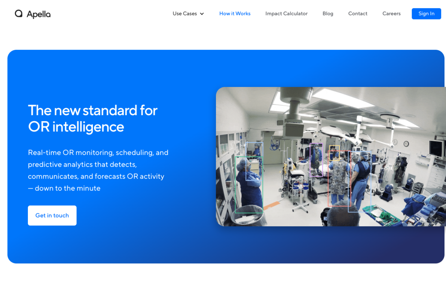 Screenshot of the official Apella product page