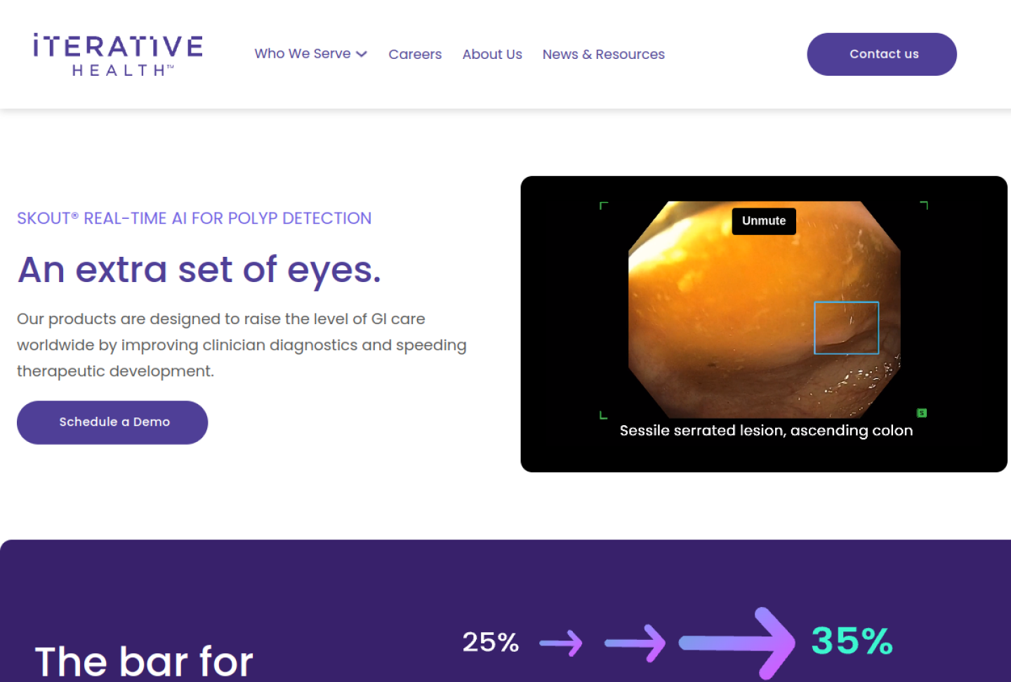 Screenshot of the official SKOUT product page