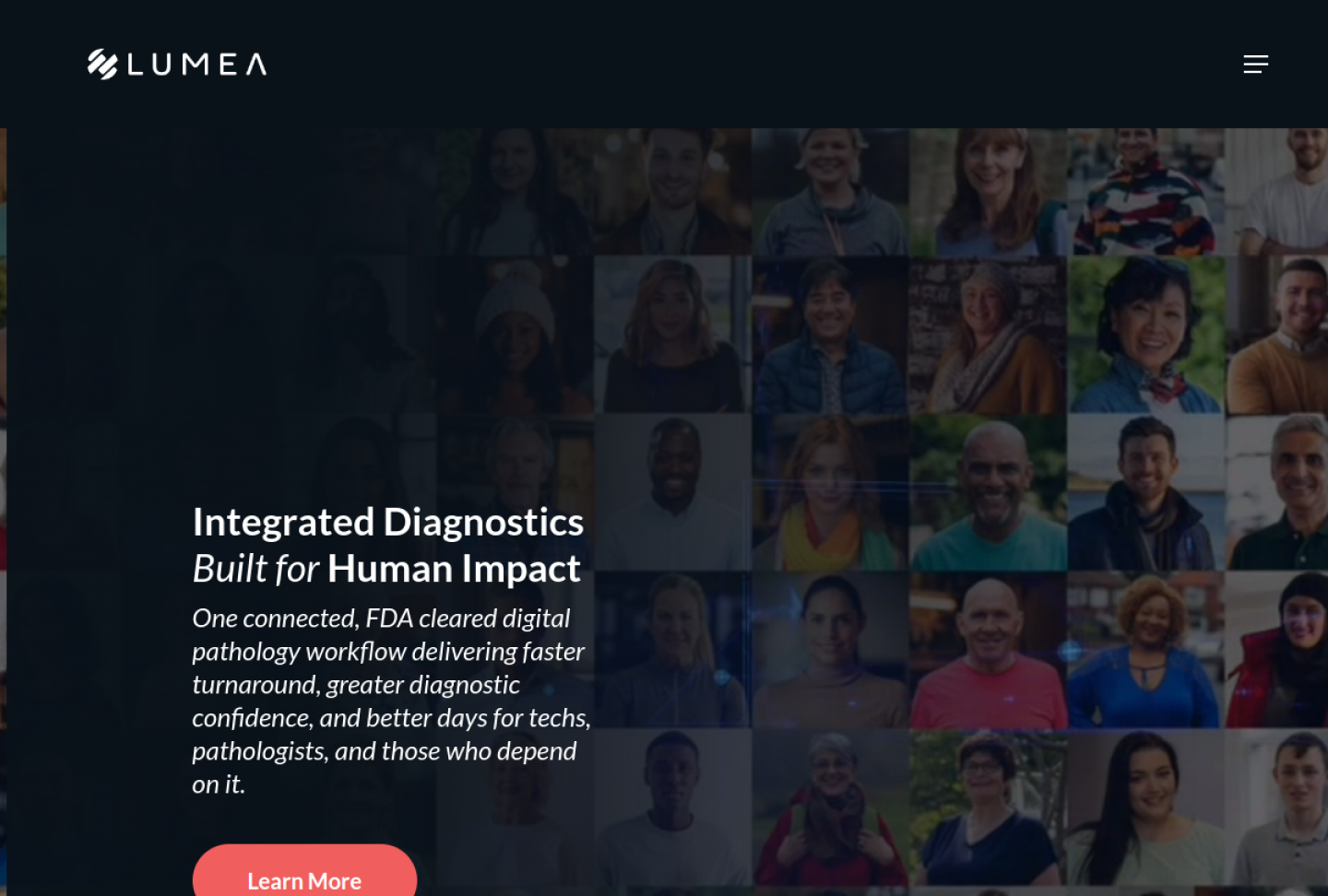 Screenshot of the official Lumea product page