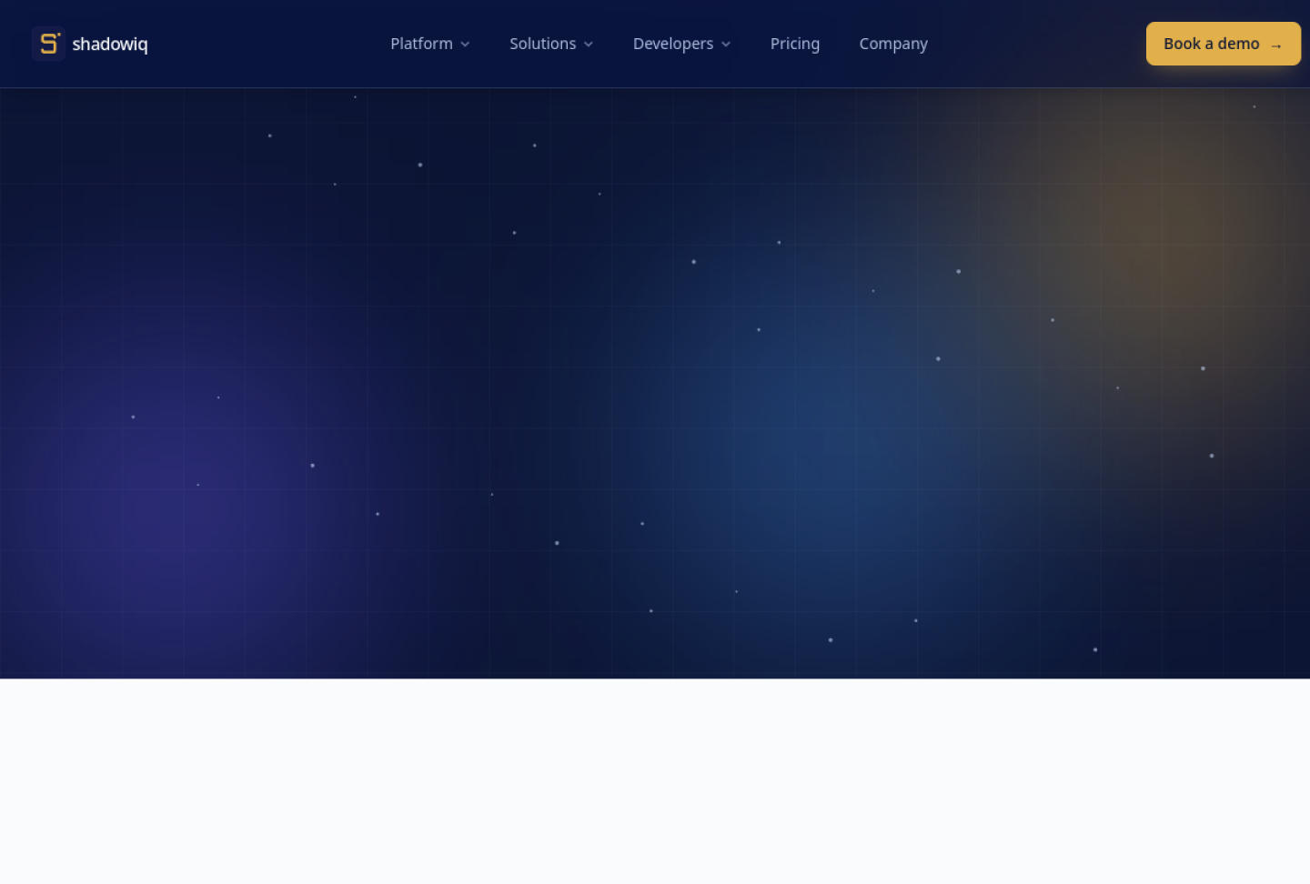 Screenshot of the official ShadowIQ for Healthcare product page