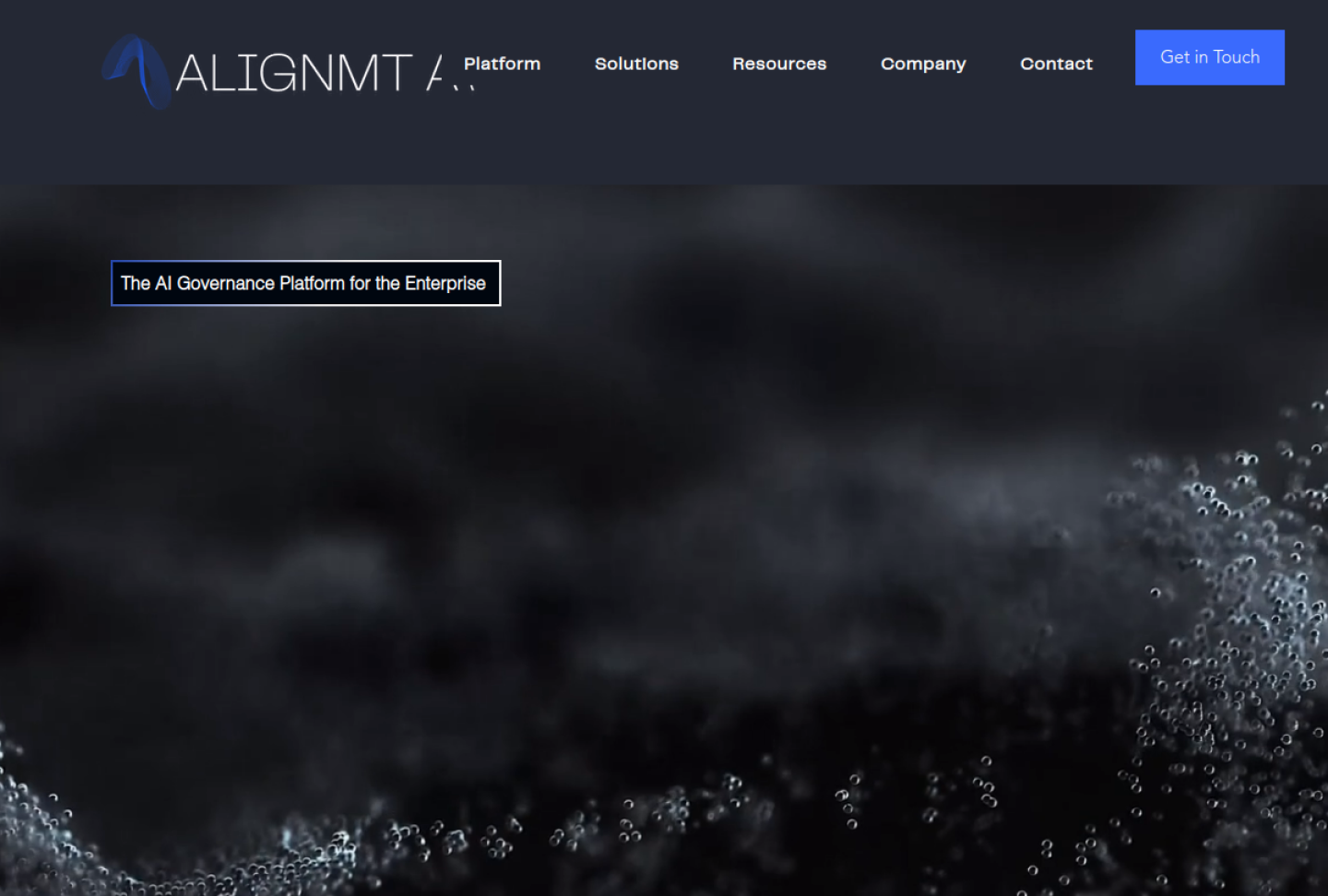 Screenshot of the official ALIGNMT AI product page