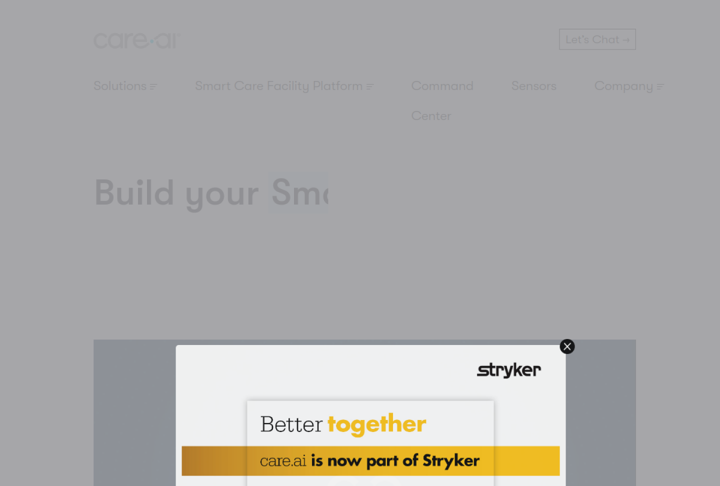 Screenshot of the official care.ai product page