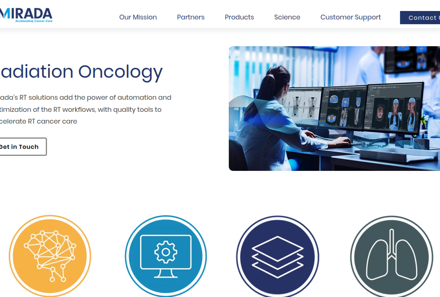 Screenshot of the official Mirada DLCExpert product page