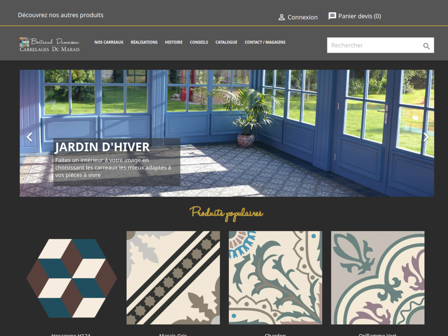 Carrelages du Marais sur ordinateur