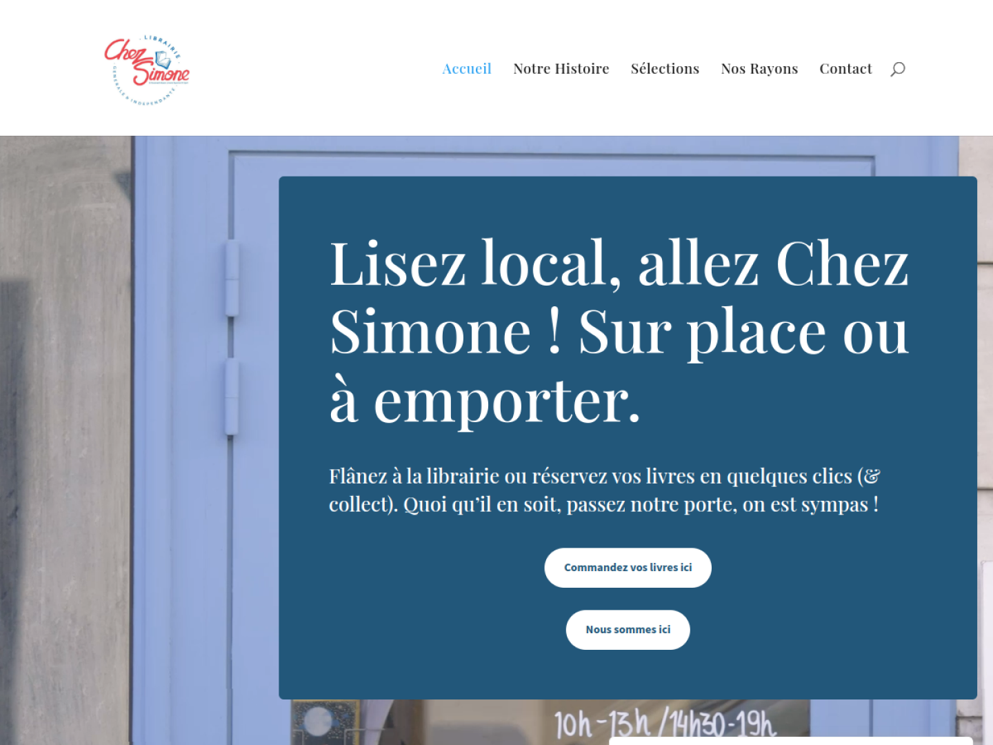 Librairie Chez Simone sur ordinateur