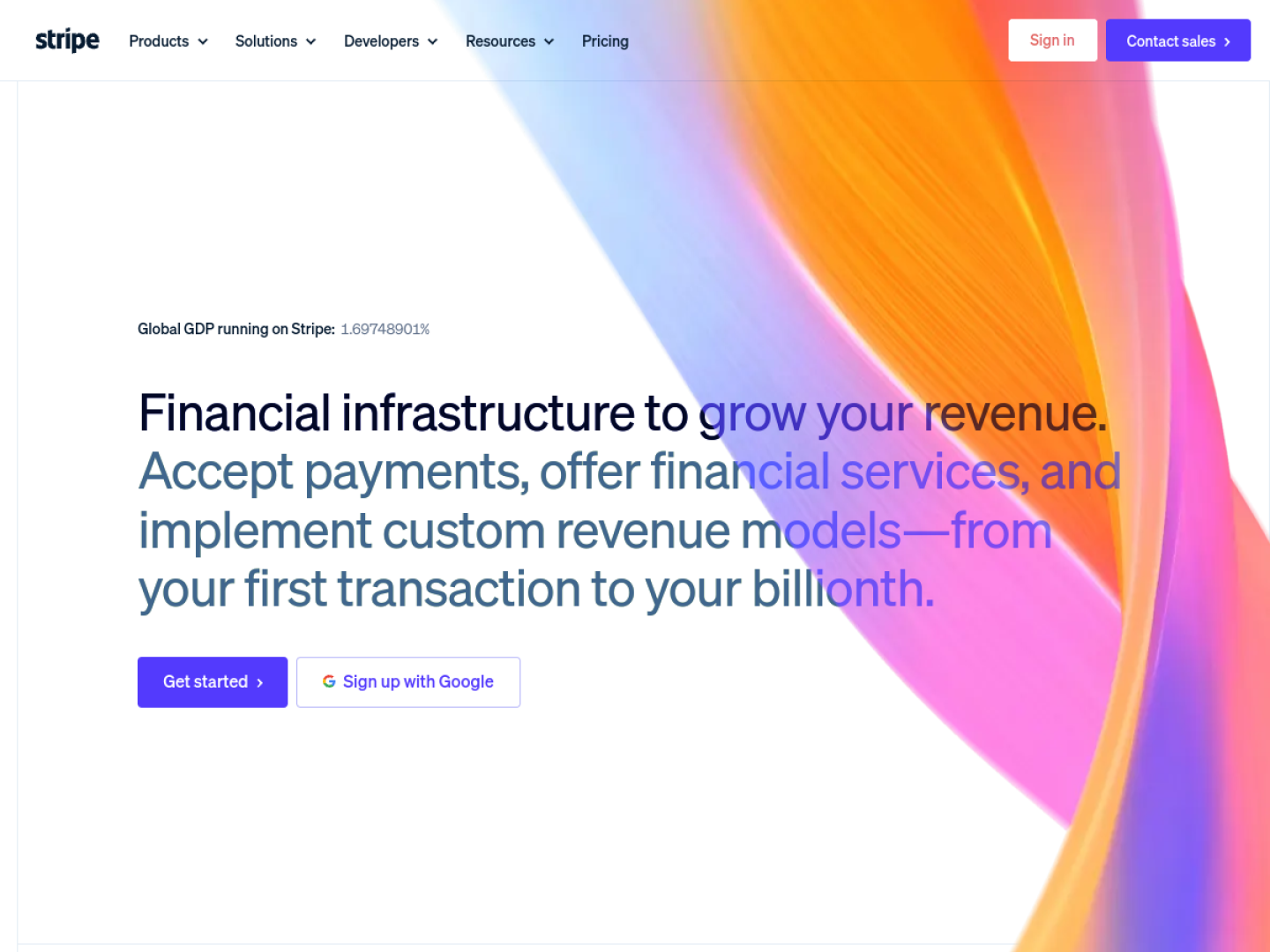 Stripe screenshot