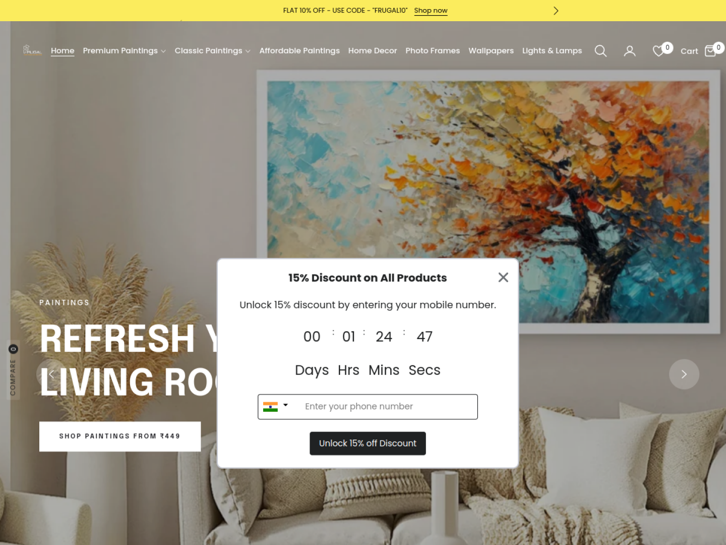 frugalcarts.com website preview