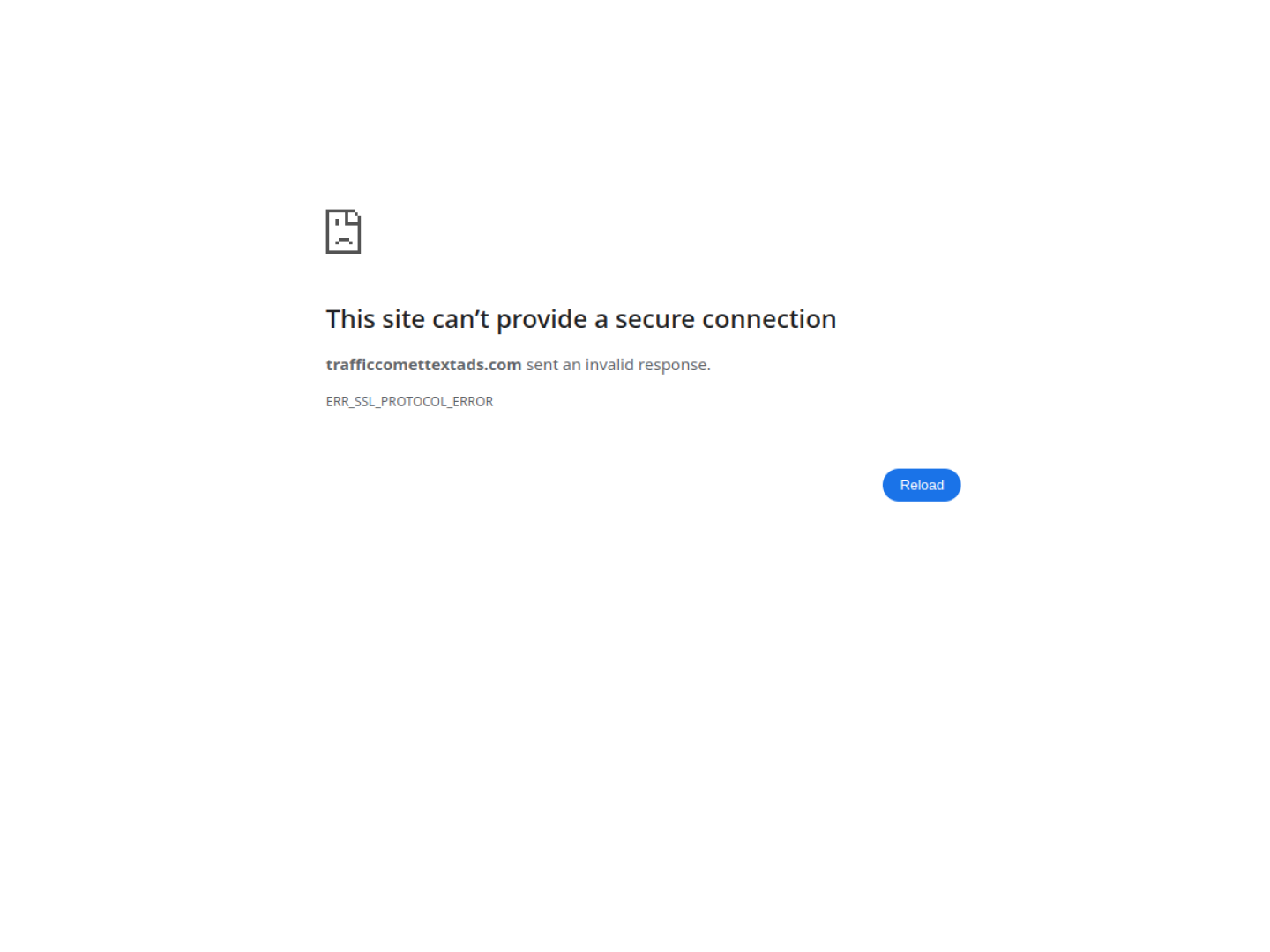 Screenshot of Trafficcomettextads (trafficcomettextads.com)