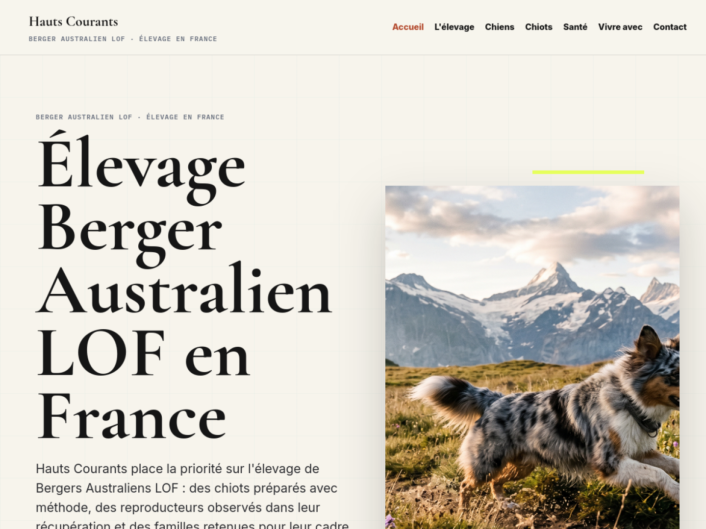 Berger Australien — Le grand format (mon-aussie.fr)