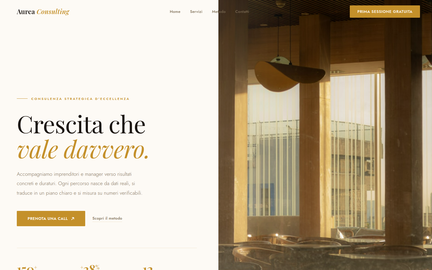 Template D — Cream Gold