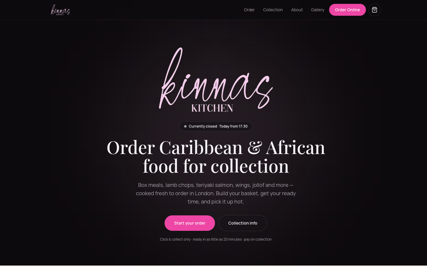 Kinna's Kitchen Ltd website