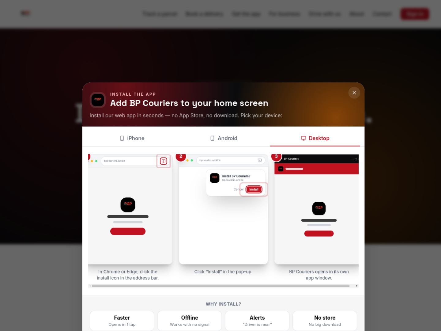 BP Couriers — Logistics