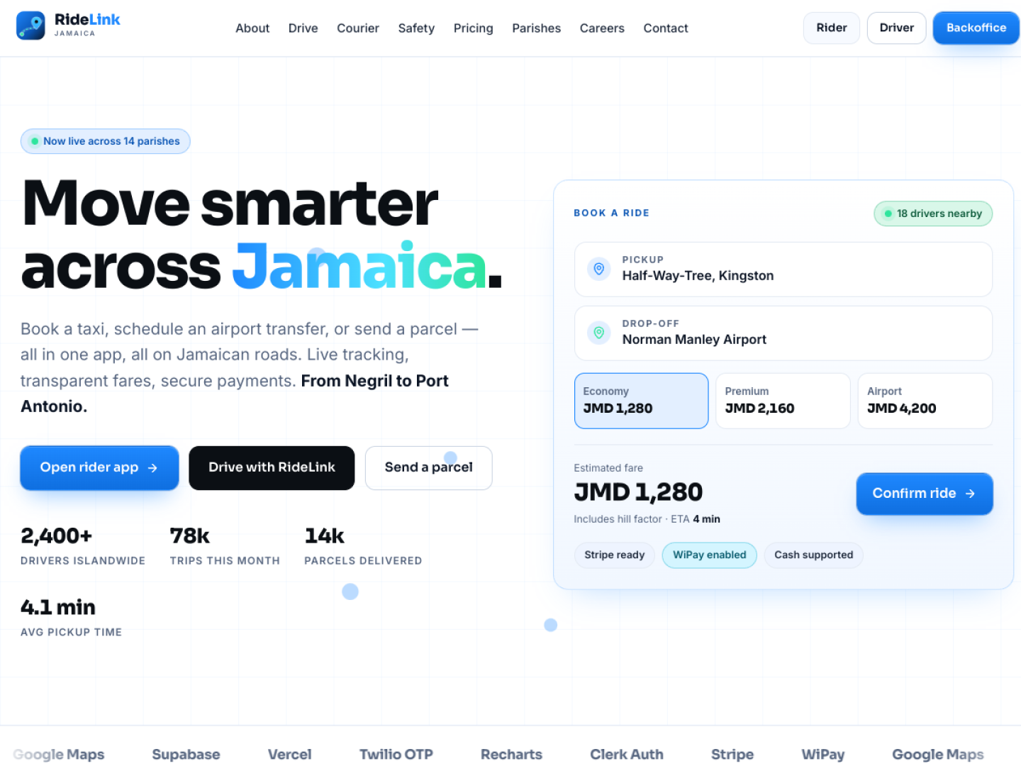 RideLink Jamaica — Ride-Hailing