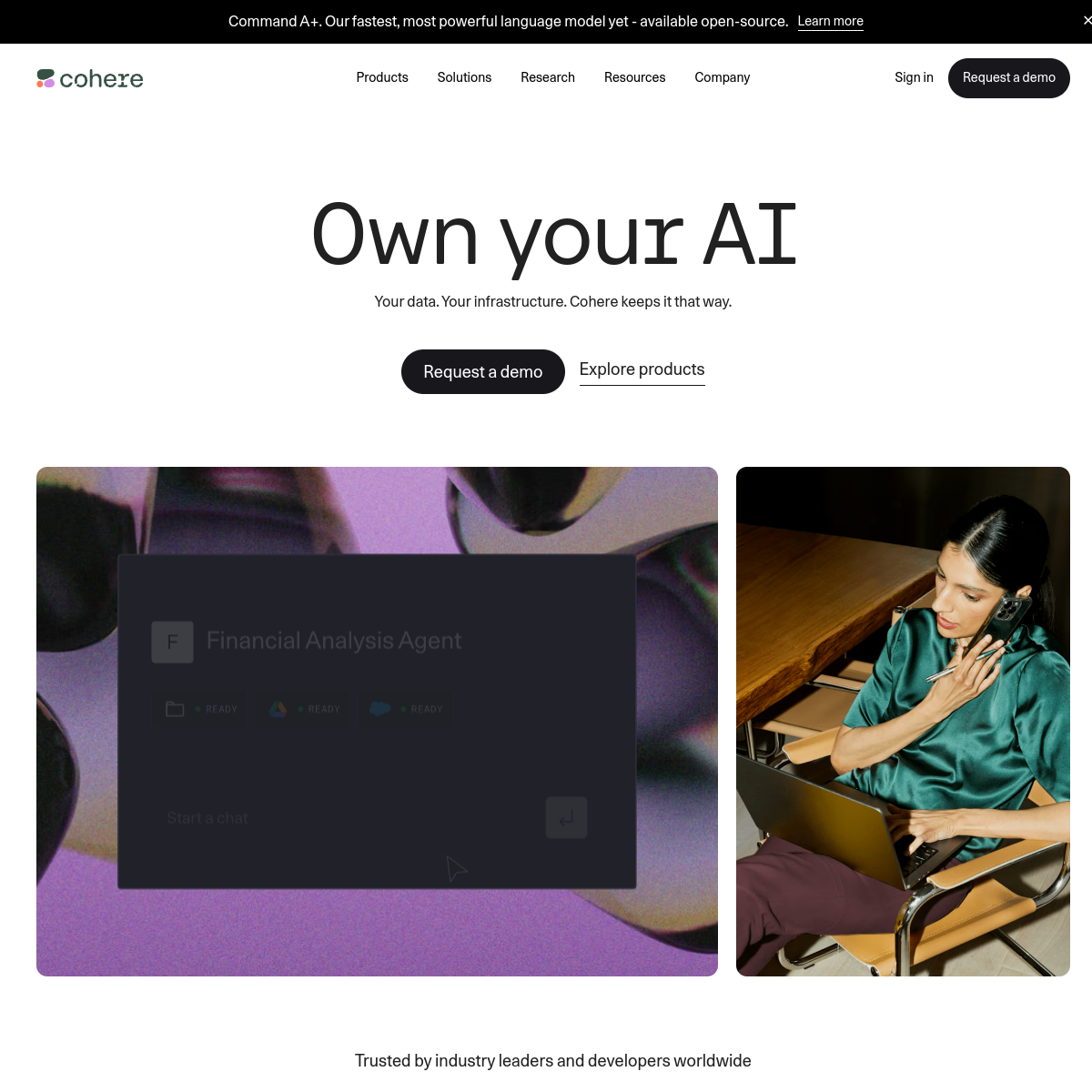 Cohere のスクリーンショット