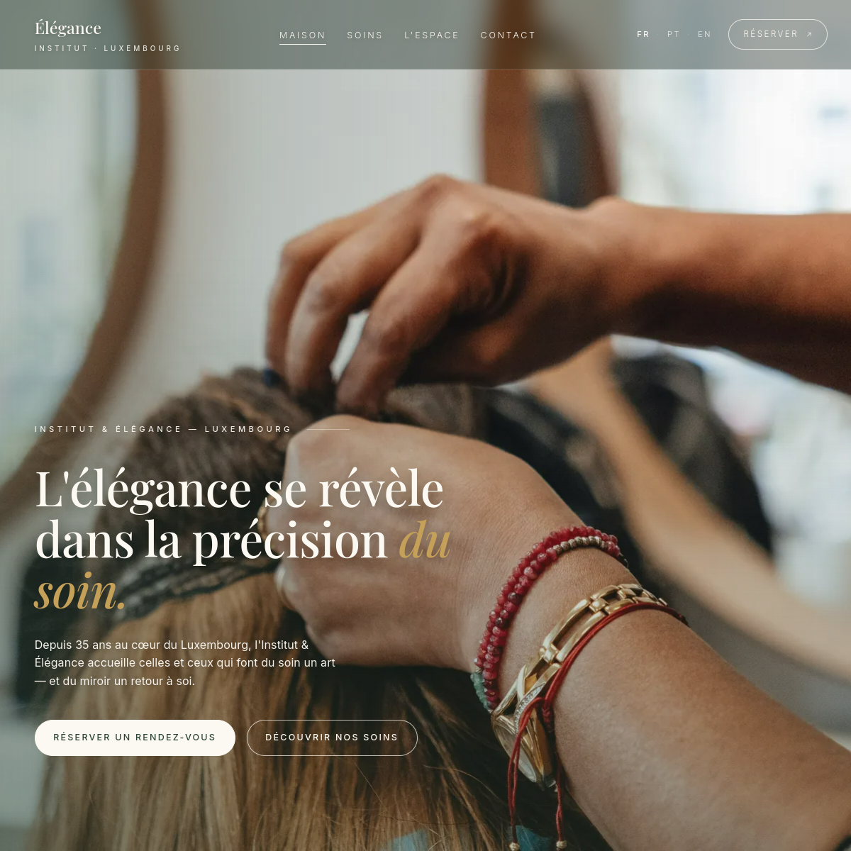 Élégance Institut Luxembourg — site criado pela TN Mídias