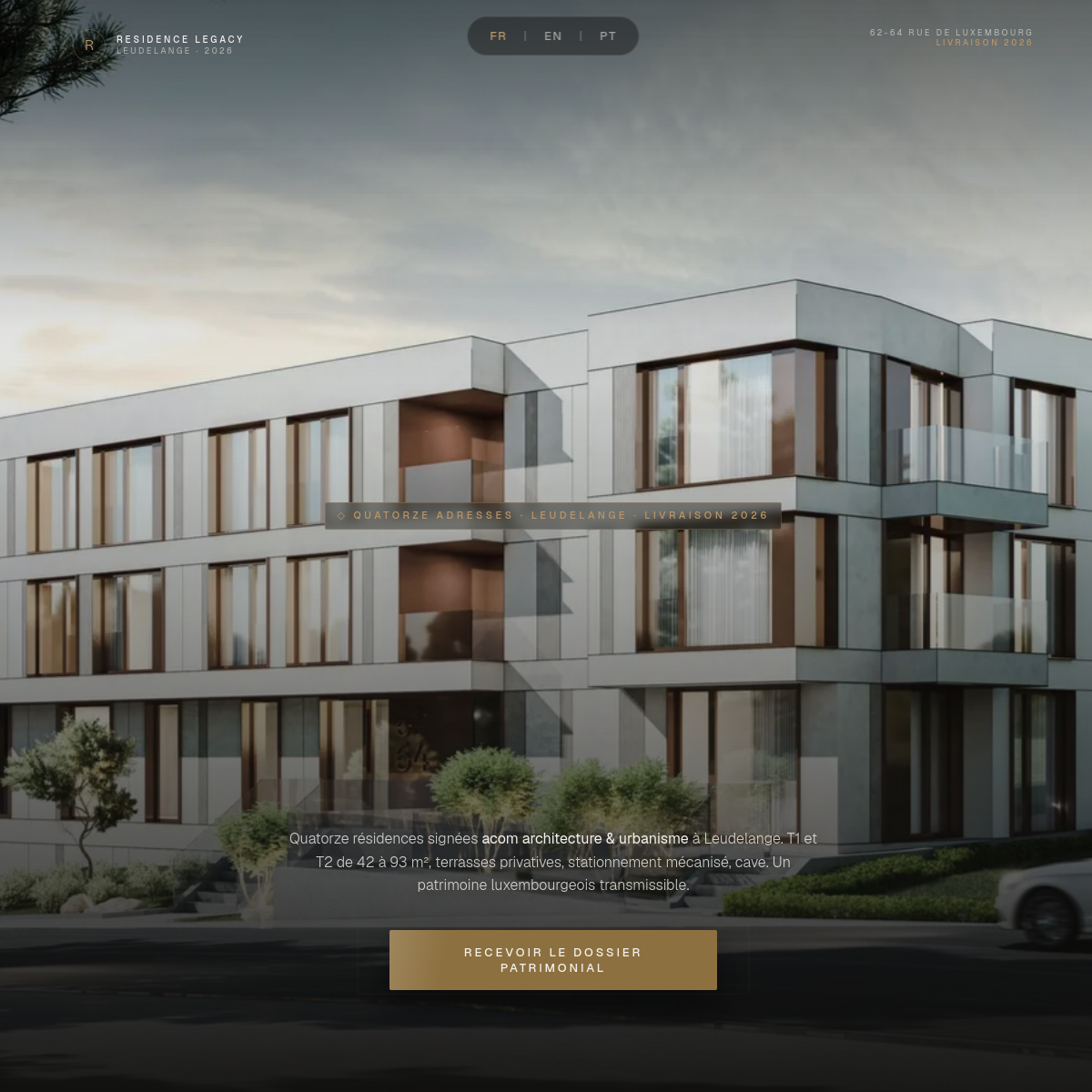 Residence Legacy Luxemburgo — site criado pela TN Mídias