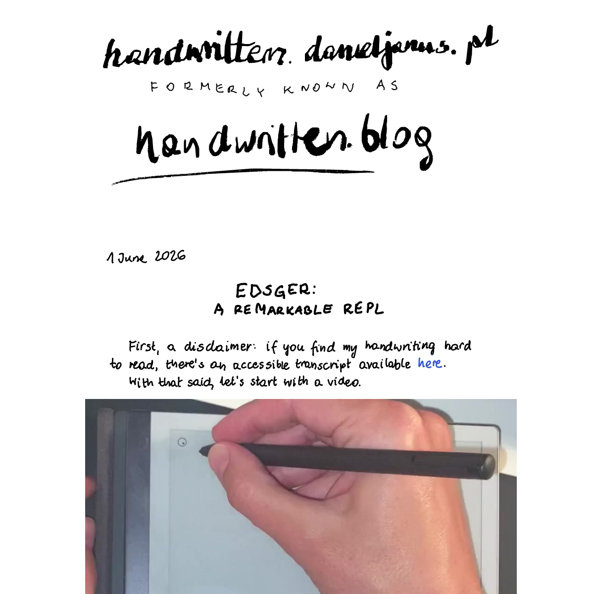 Handwritten Danieljanus Pl 스크린샷