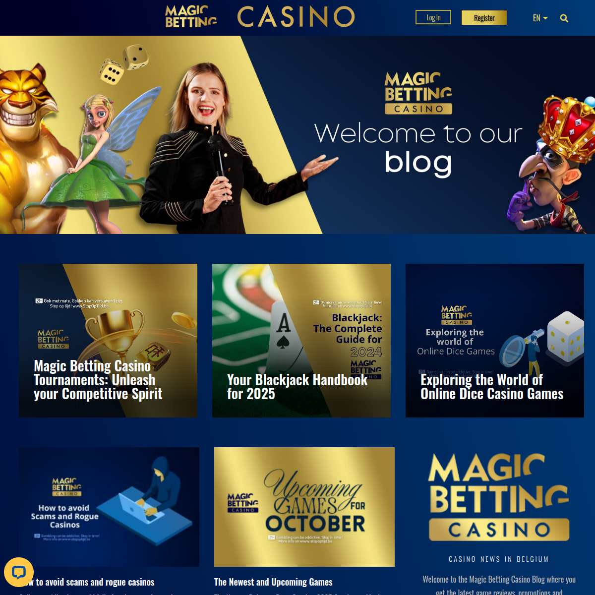 Screenshot of news.magicbettingcasino.be