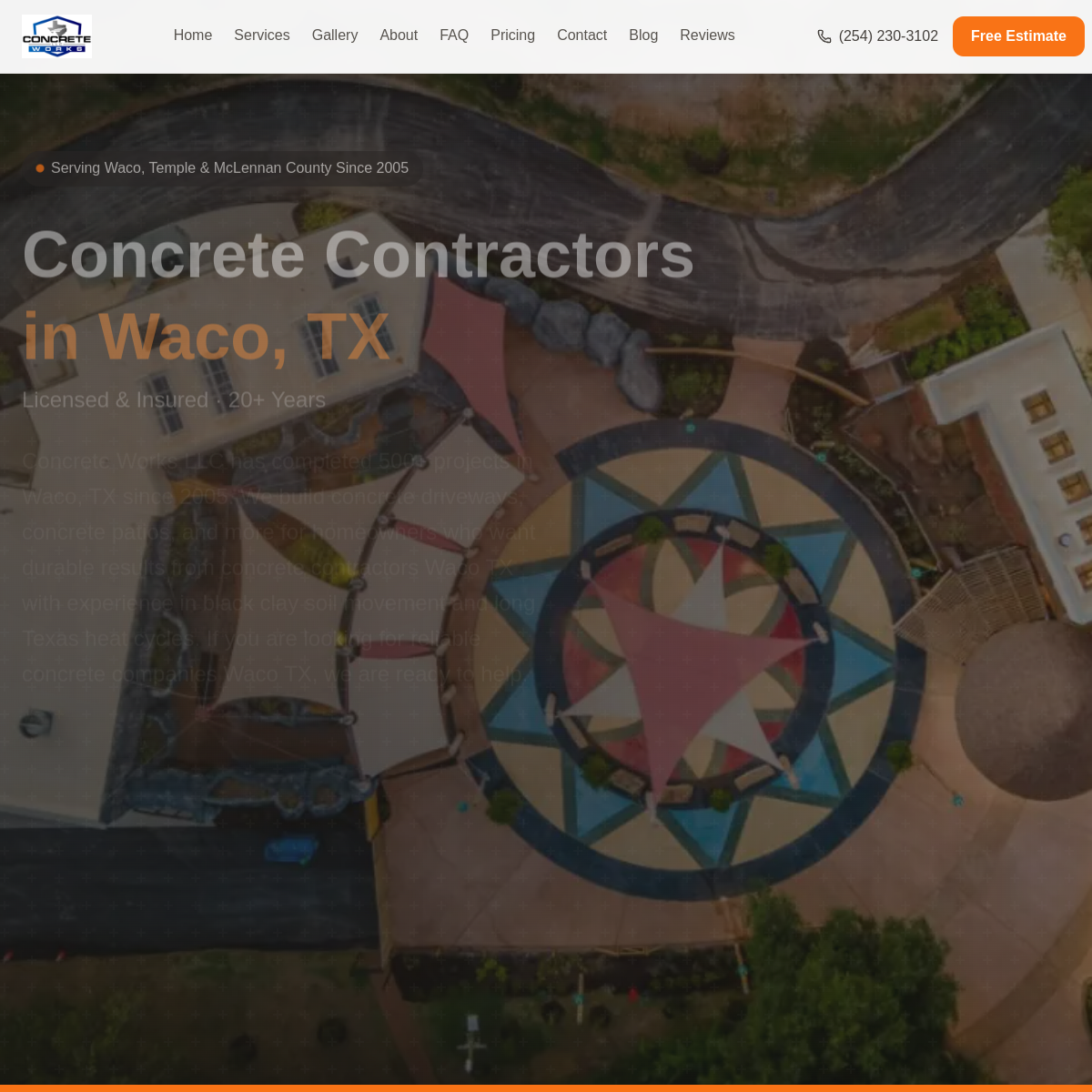 Concrete Contractor website preview