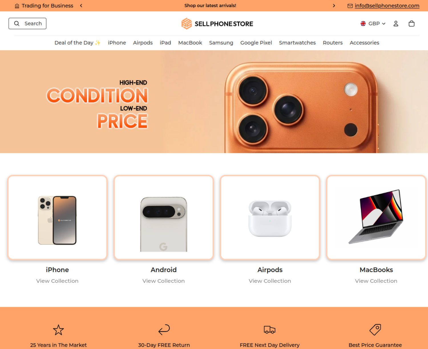 Sell Phone Store website preview 1