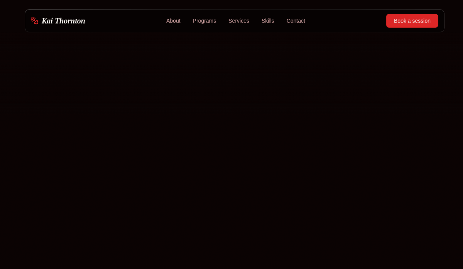 Kai Thornton website screenshot