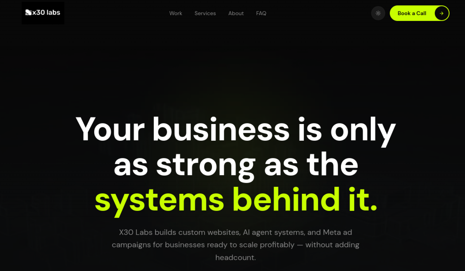 x30 Labs website screenshot