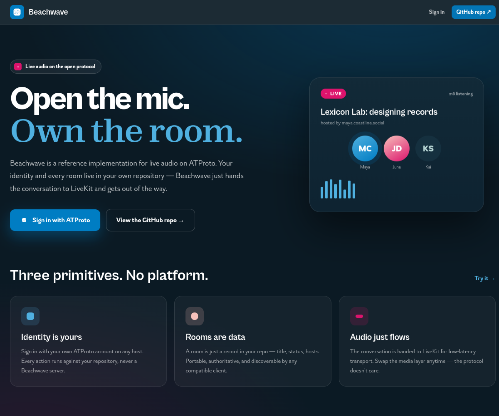 Screenshot of beachwave.app