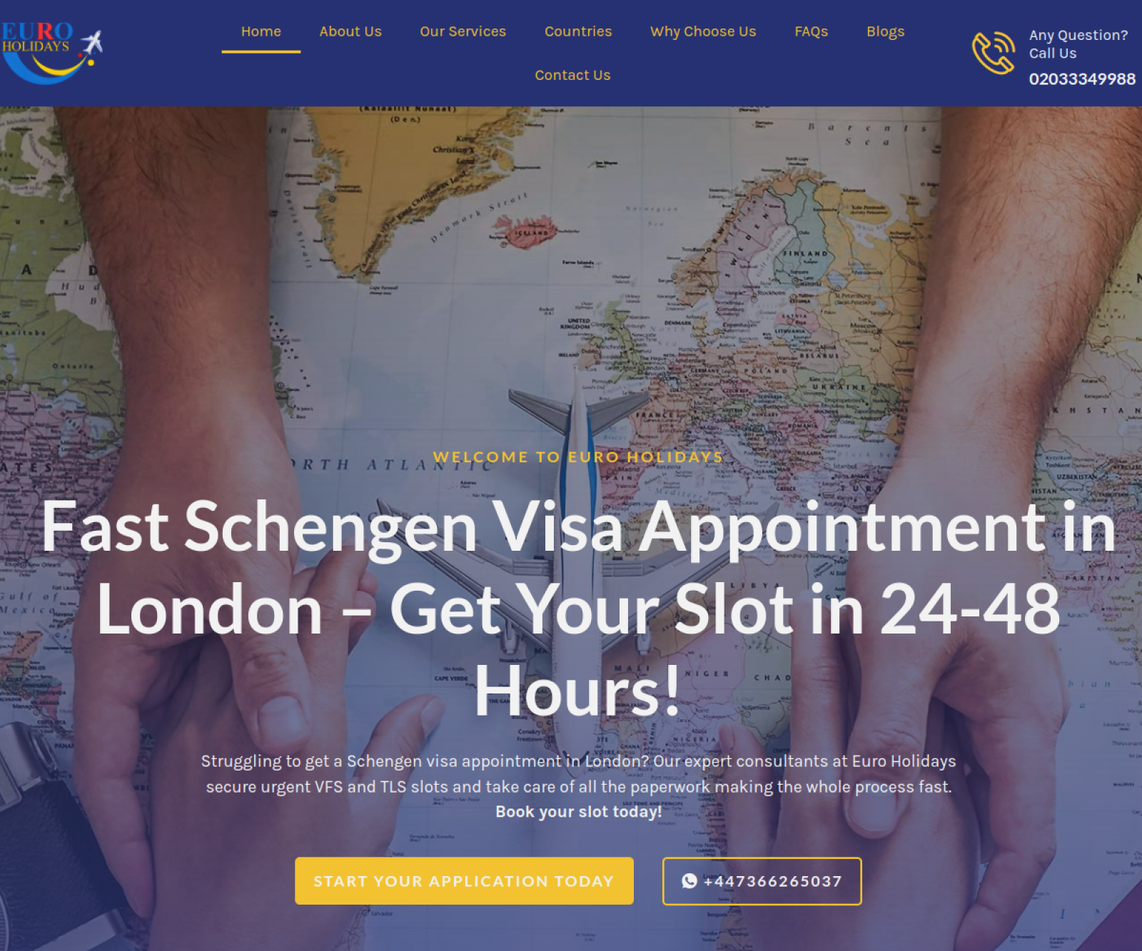 Euro Holidays website