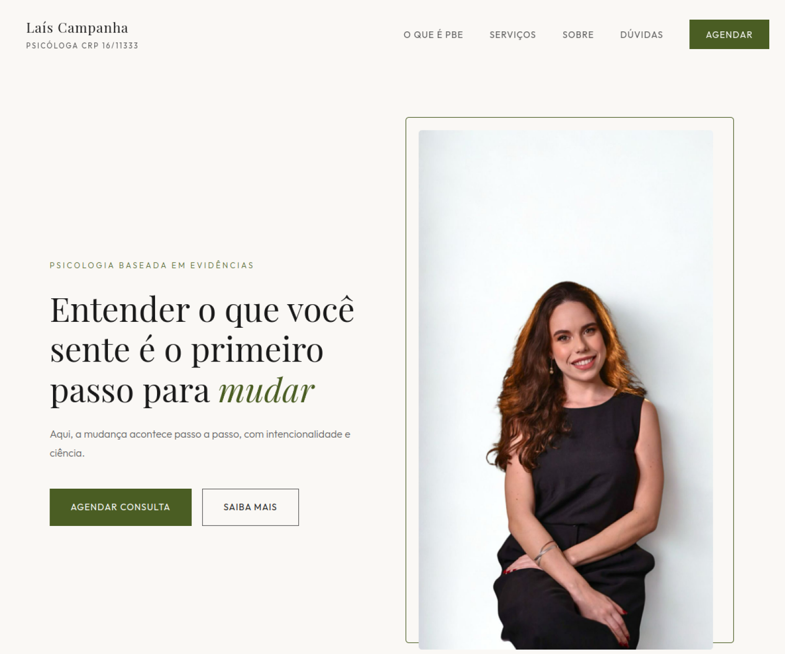 Prévia real da tela inicial de Laís Campanha