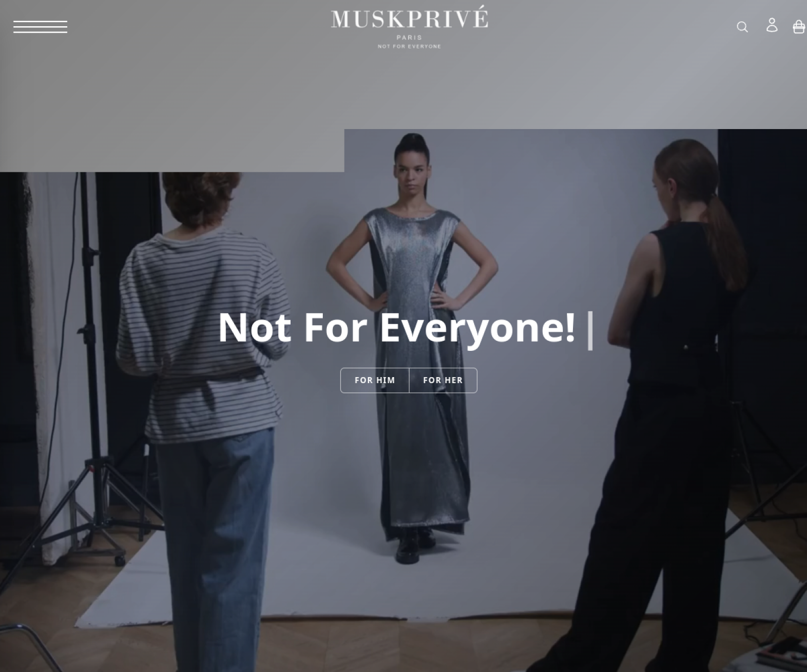 MuskPrivé e-commerce website