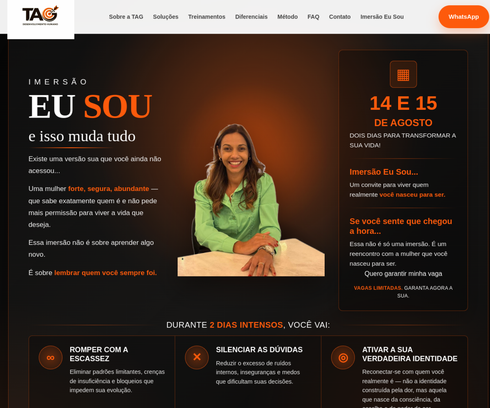 Hero da Imersão Eu Sou no site TAG Desenvolvimento Humano