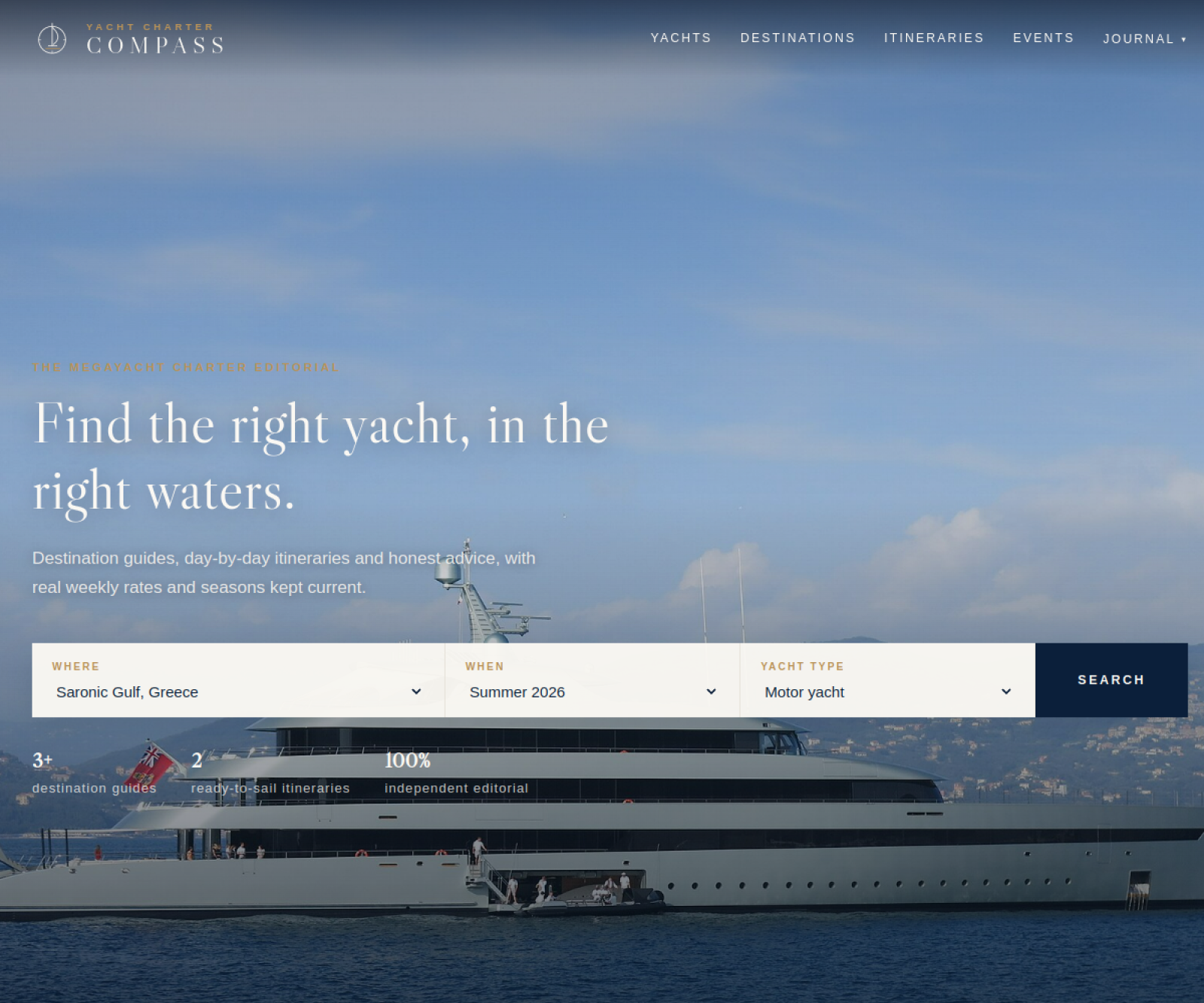 Yacht Charter Compass luxury charter editorial website