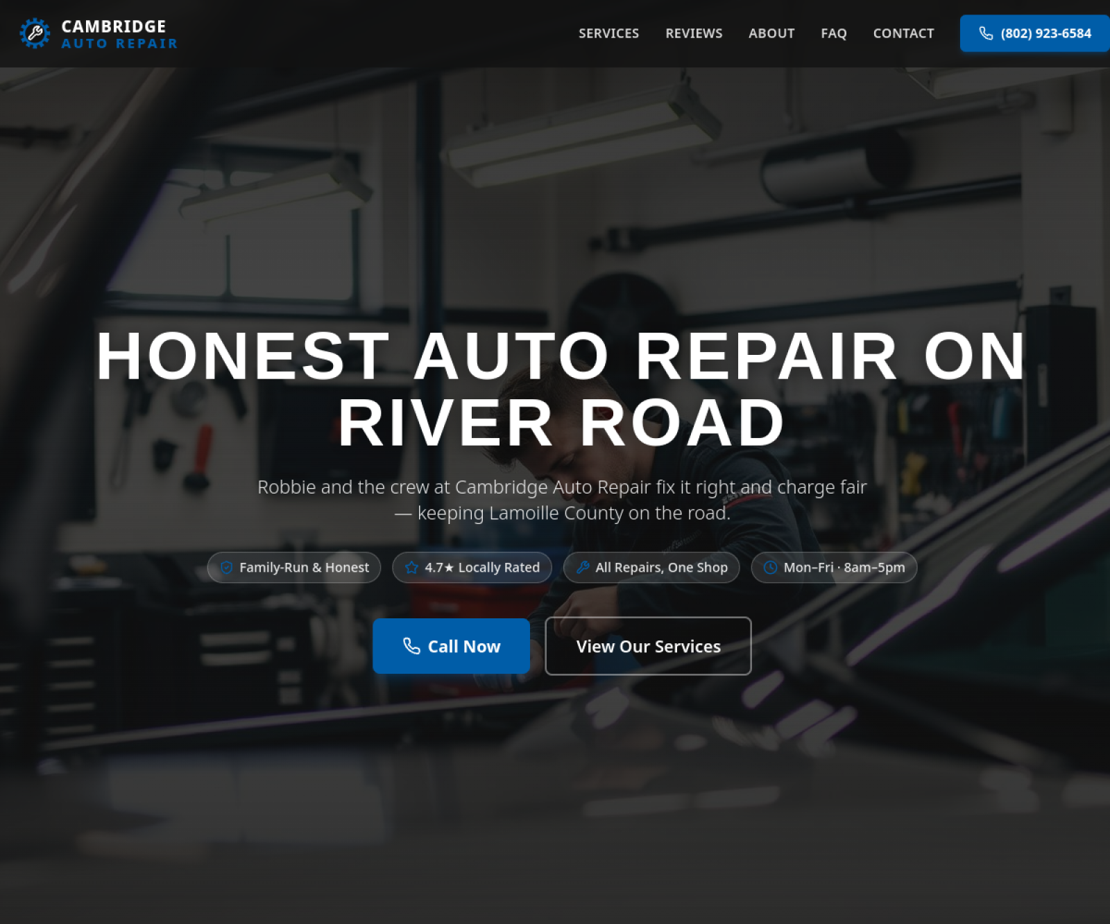 Cambridge Auto website
