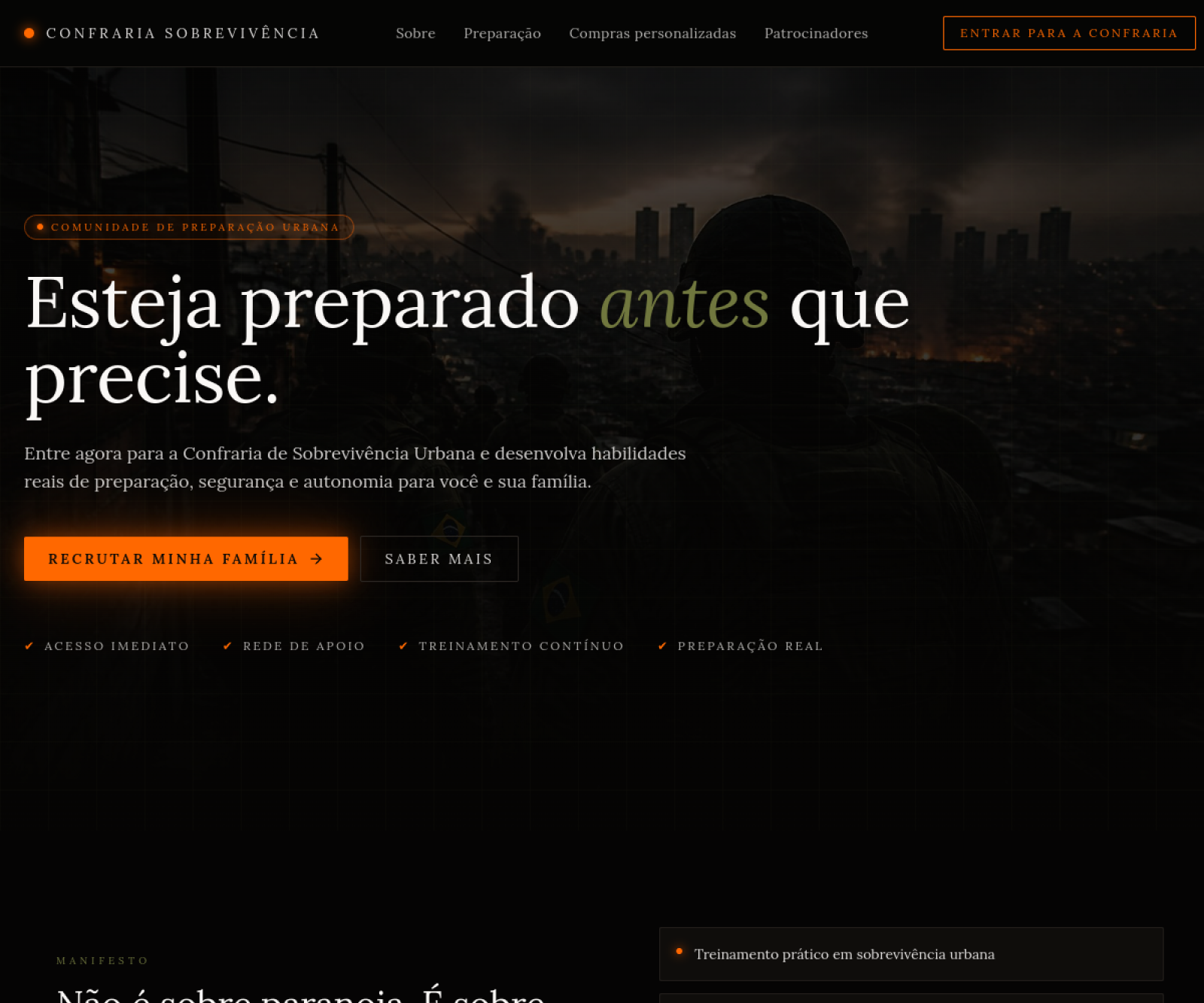 Site Confraria Sobrevivência