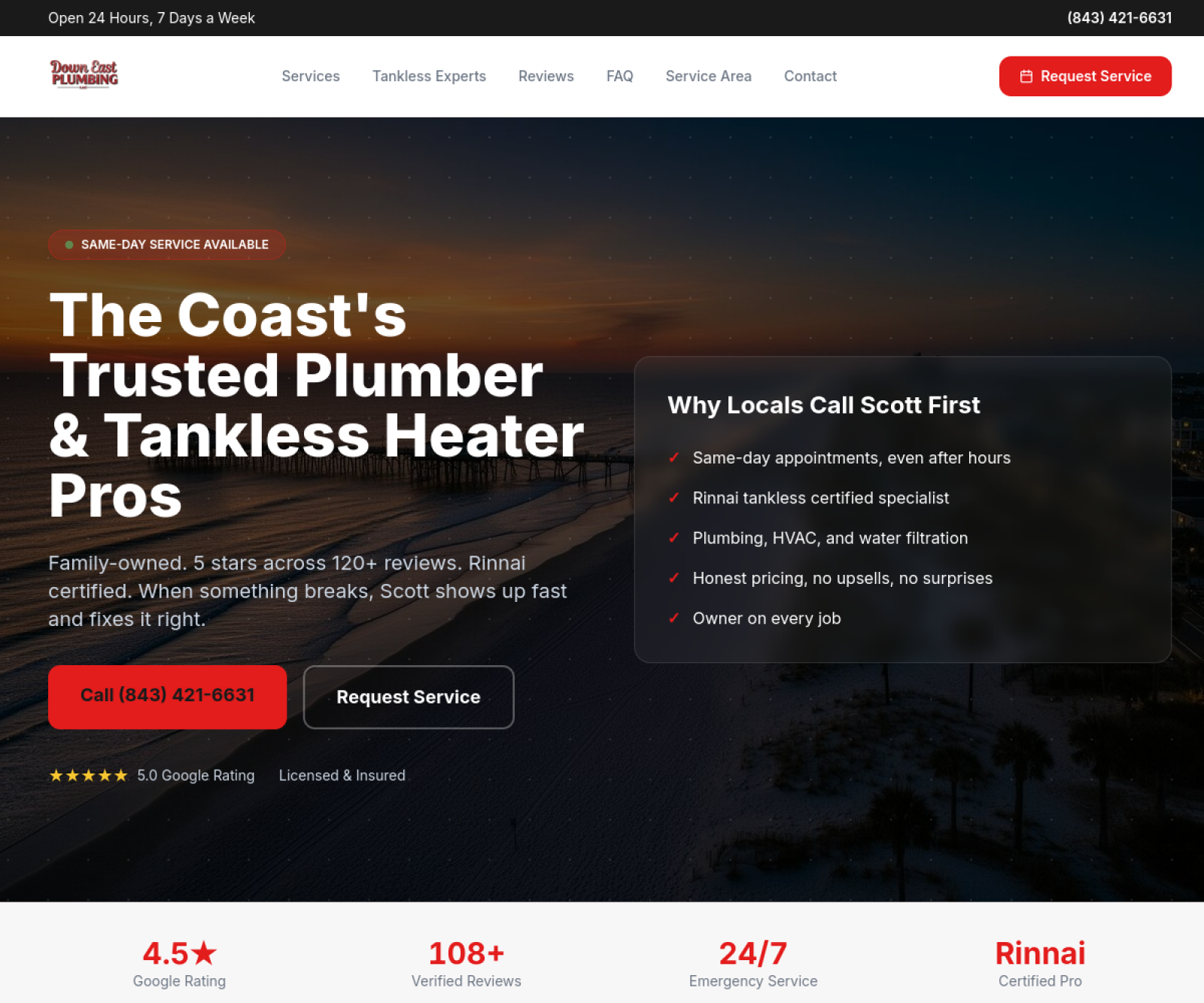 Downeast Plumber website
