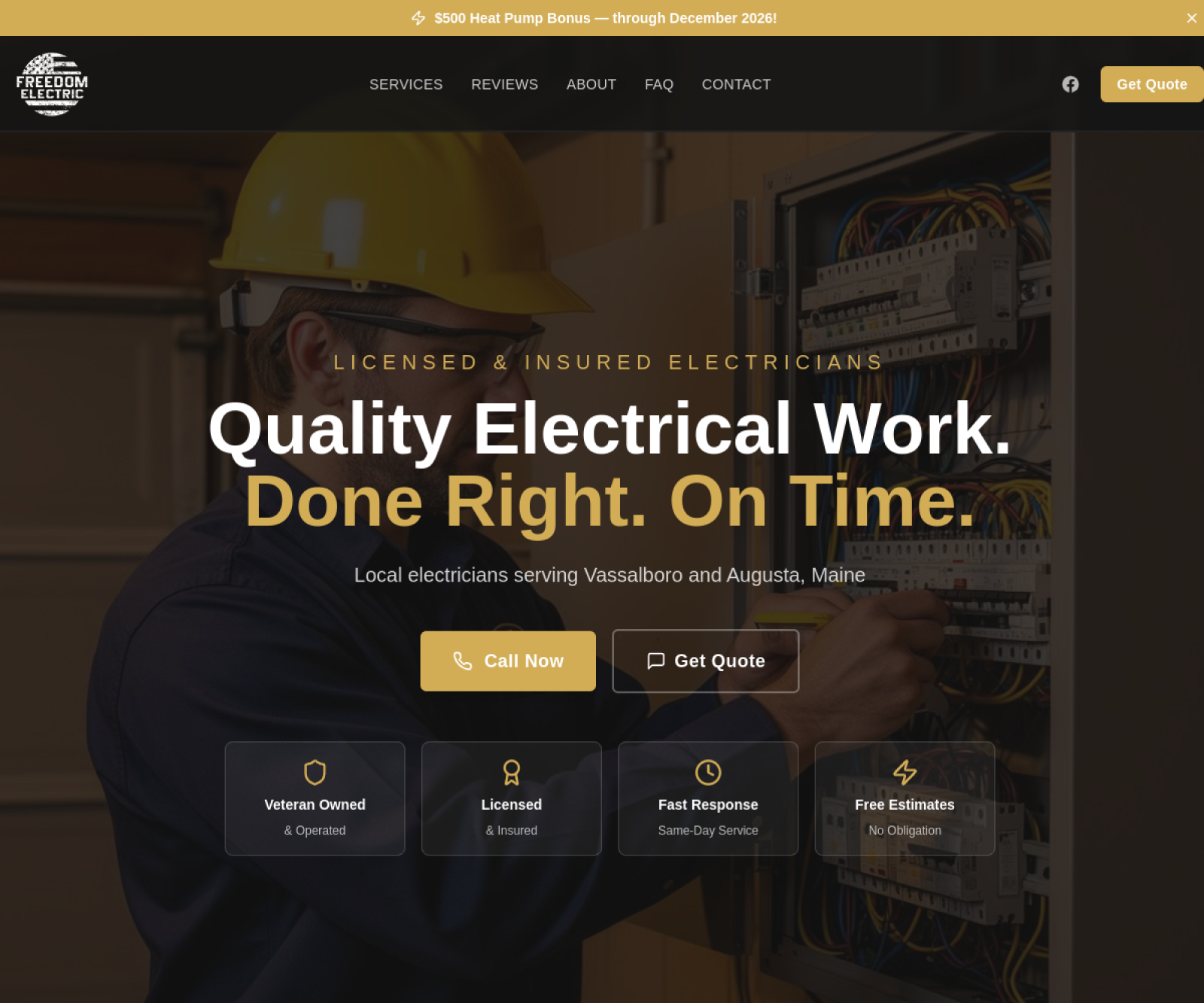 Freedom Electric website