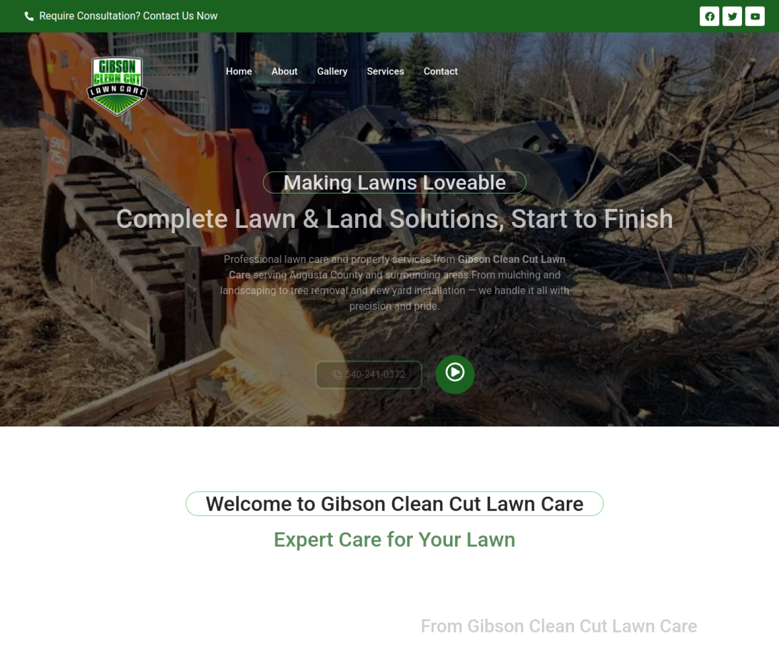HD screenshot of Gibson Clean Cut Lawn Care