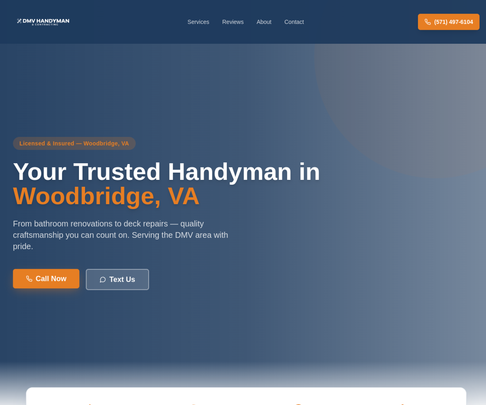 Handyman Woodbridge website