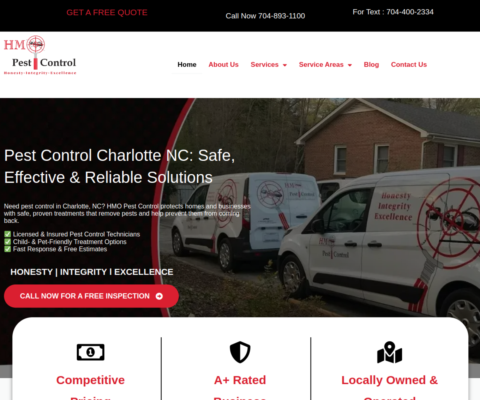 HD screenshot of HMO Pest Control