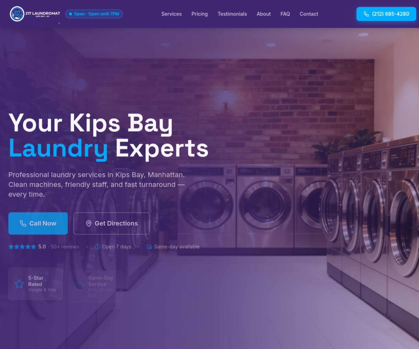 Kips Bay Laundromat website